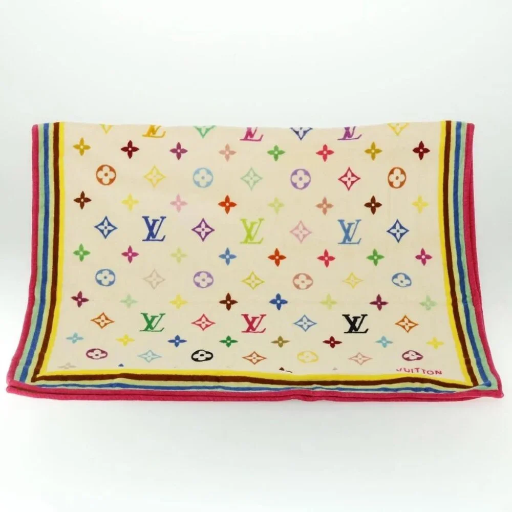 LOUIS VUITTON Monogram Multicolor Towel EDITION LIMITED 174 Cotton Auth 52532S